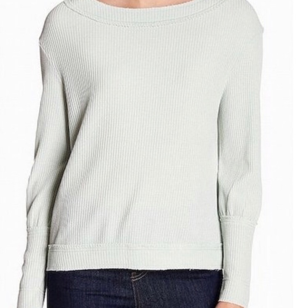 Melrose and Market Mint Green Women’s Waffle Top